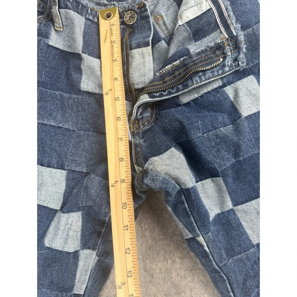Track Women's Window Patch Jeans, Size 13/14, Blue Denim,‎ Flared